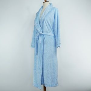 Liz Claiborne Womens Size M Ice Blue Long Bathrobe